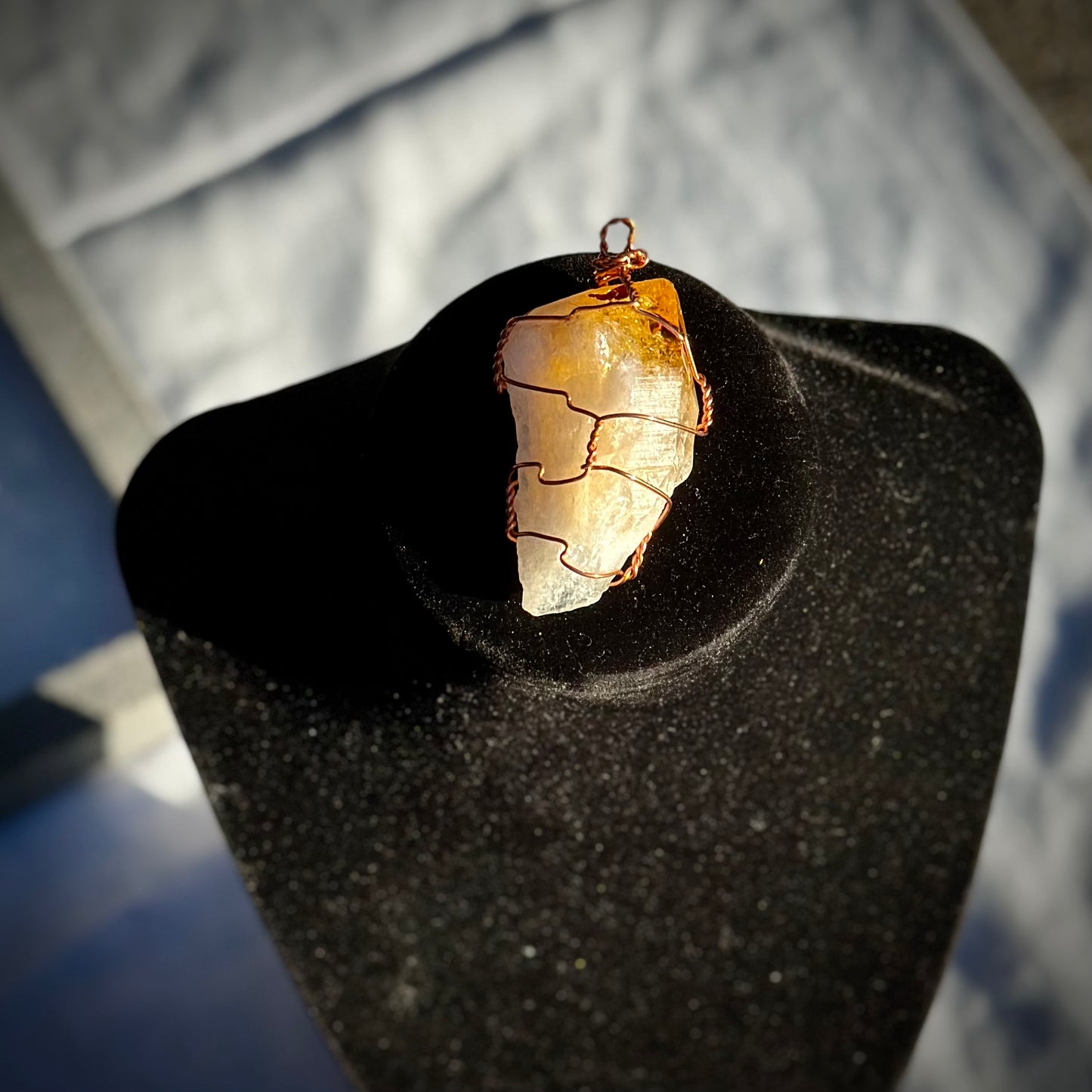 Raw Citrine Amulet